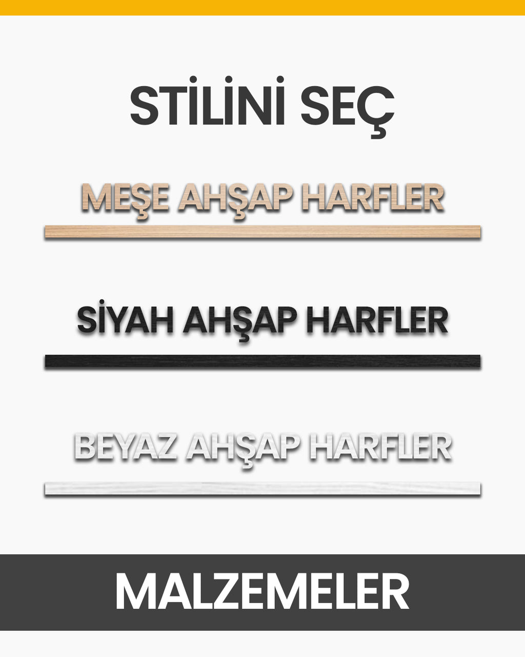 Ahşap Harf Menü Panosu | Kafe & Restoran İçin El Yapımı Raylı Set