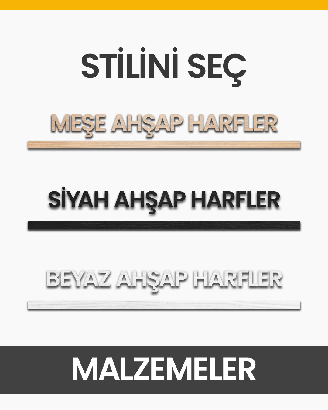 Ahşap Harf Menü Panosu | Kafe & Restoran İçin El Yapımı Raylı Set