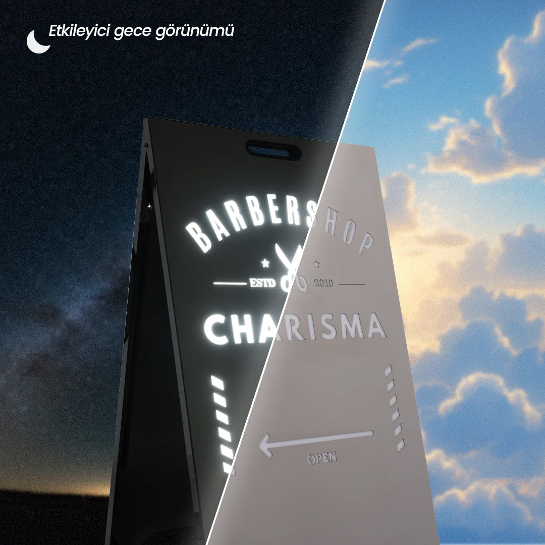 A-Çerçeve Metal Kaldırım Tabelası | Kafe, Restoran ve Butik İçin