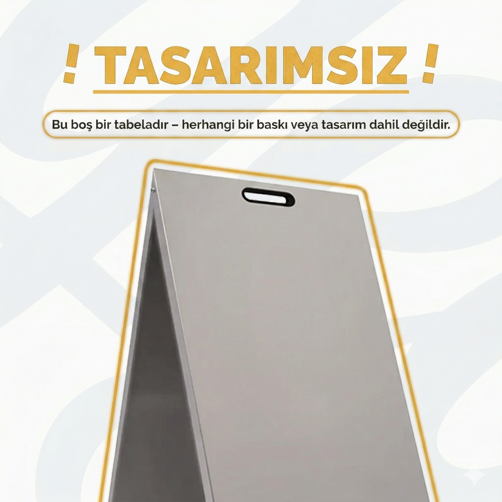 Boş Metal A Tabela – Özelleştirilebilir Sandviç Kaldırım Tabelası