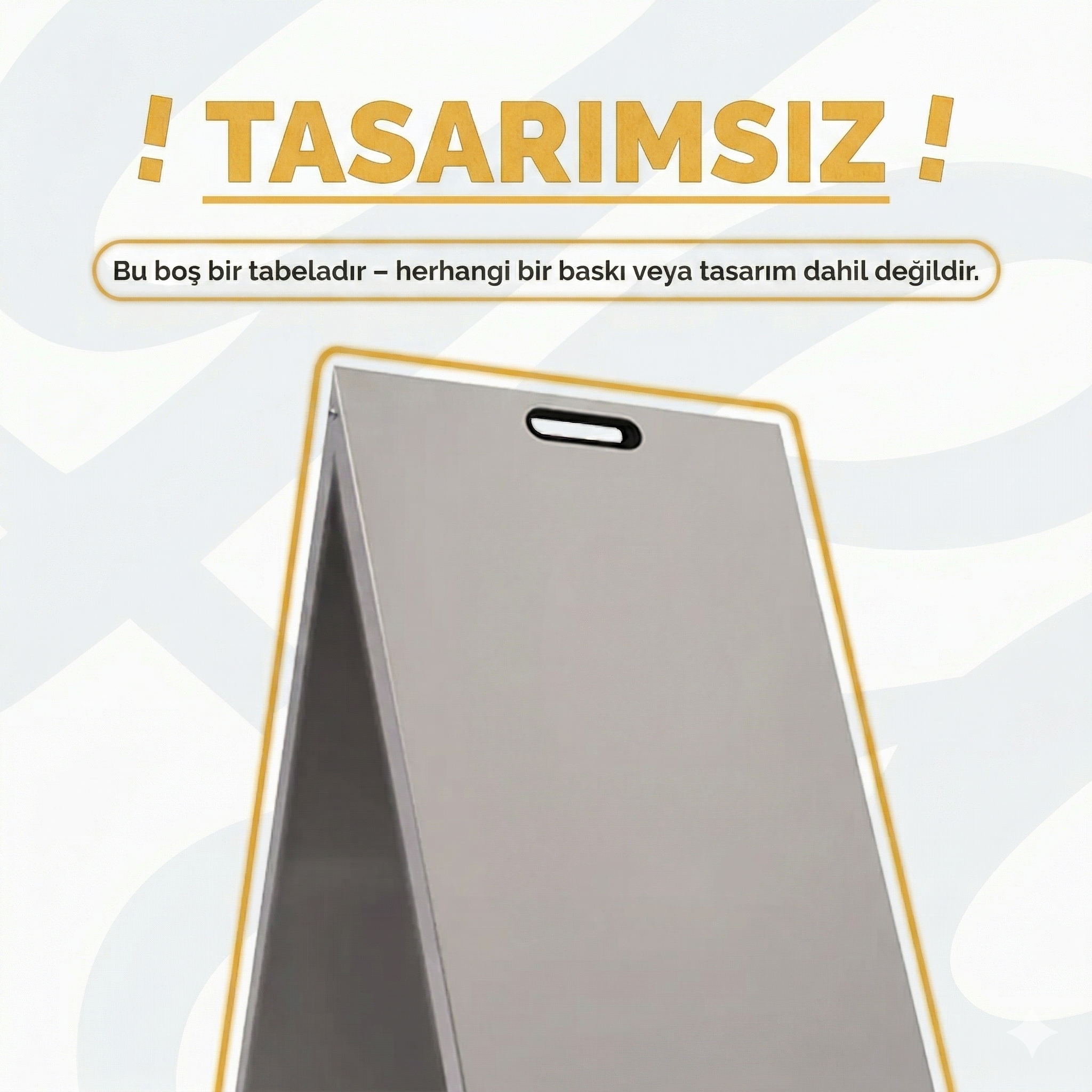 Boş Metal A Tabela – Özelleştirilebilir Sandviç Kaldırım Tabelası