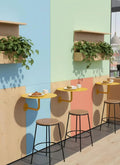 Duvara Monte Kafe Masası, Endüstriyel Metal Duvar Tipi Kafe Masası, Yer Tasarruflu Bistro Bar Tezgahı